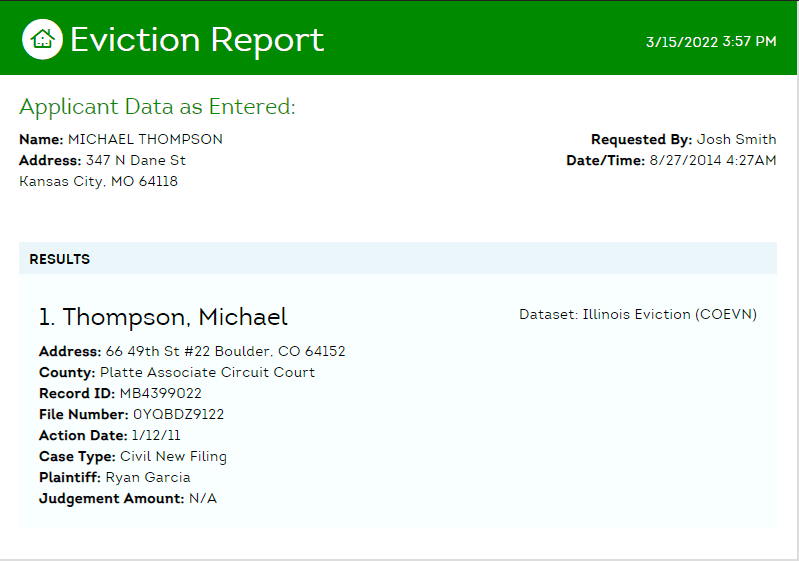 SmartMove eviction report