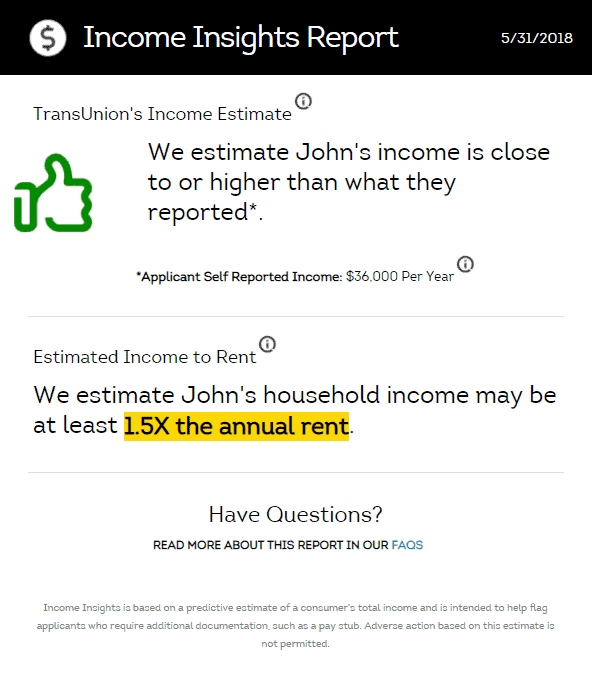 SmartMove income report