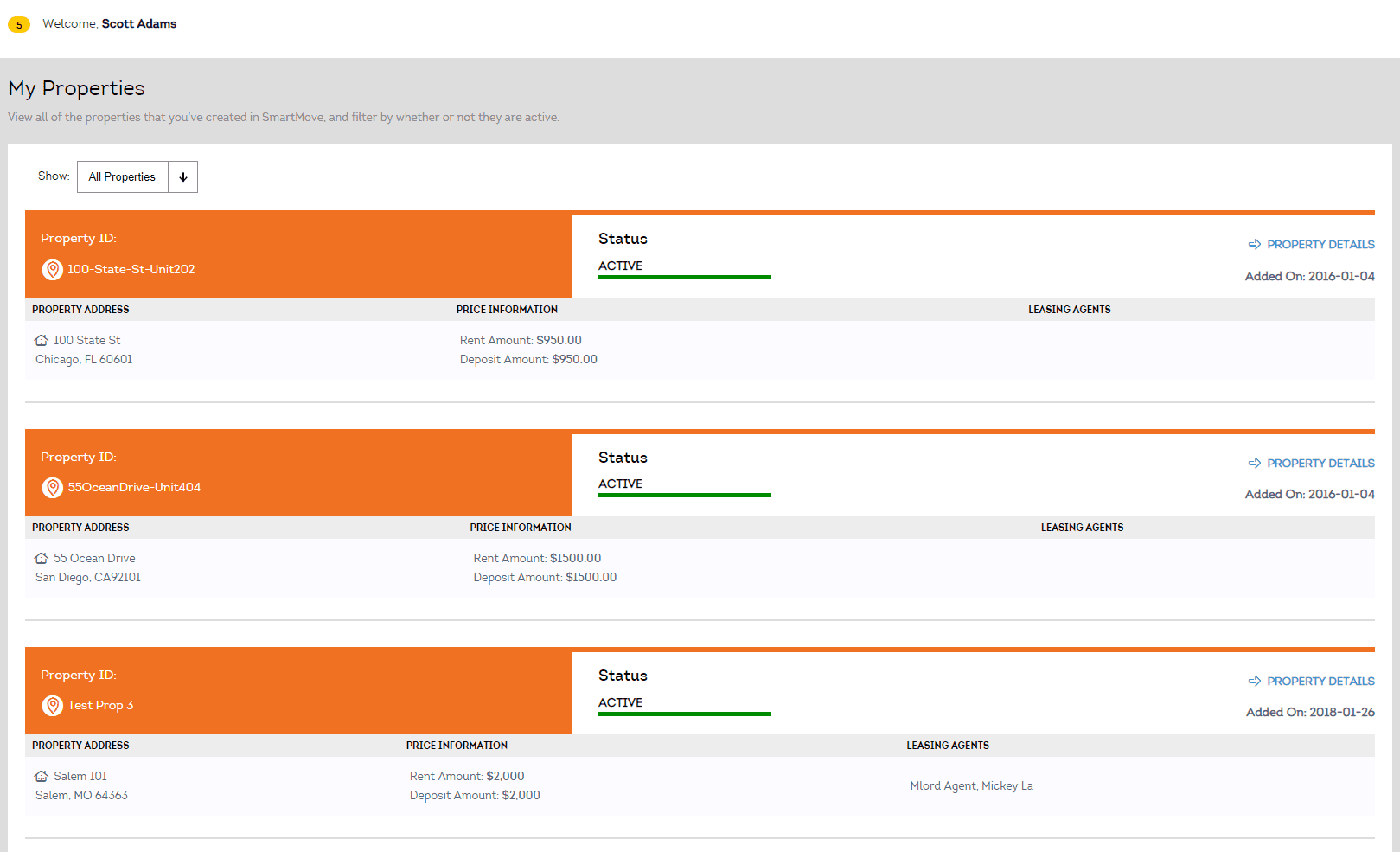 SmartMove properties