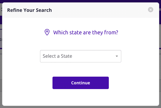 Social Catfish Refine Search by State