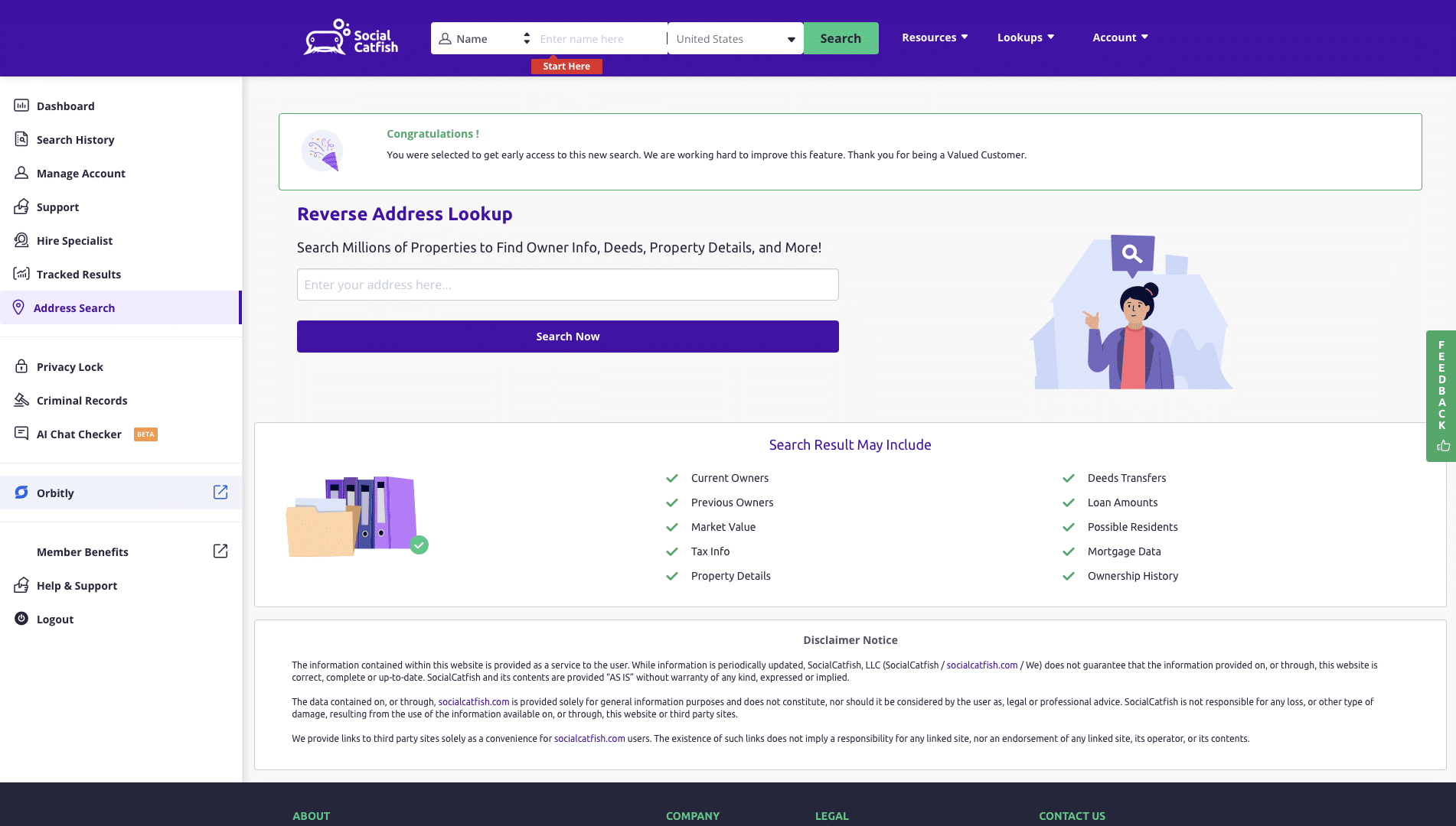 Social Catfish Reverse Address Lookup
