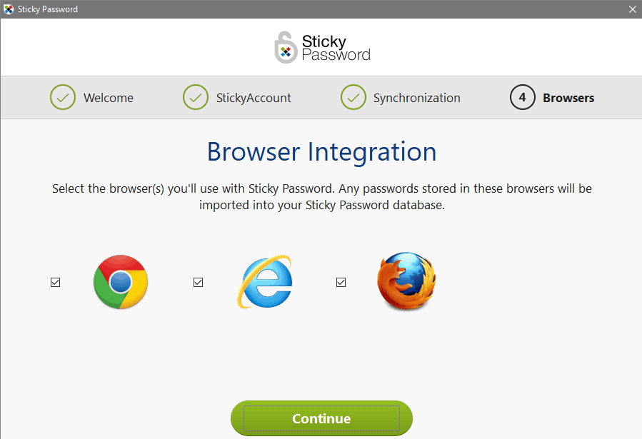 Browser extension setup