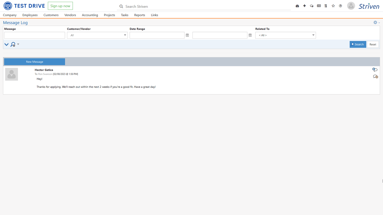Striven communication