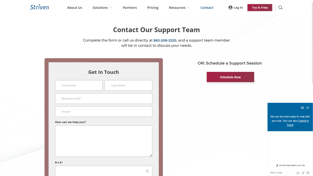 Striven customer support