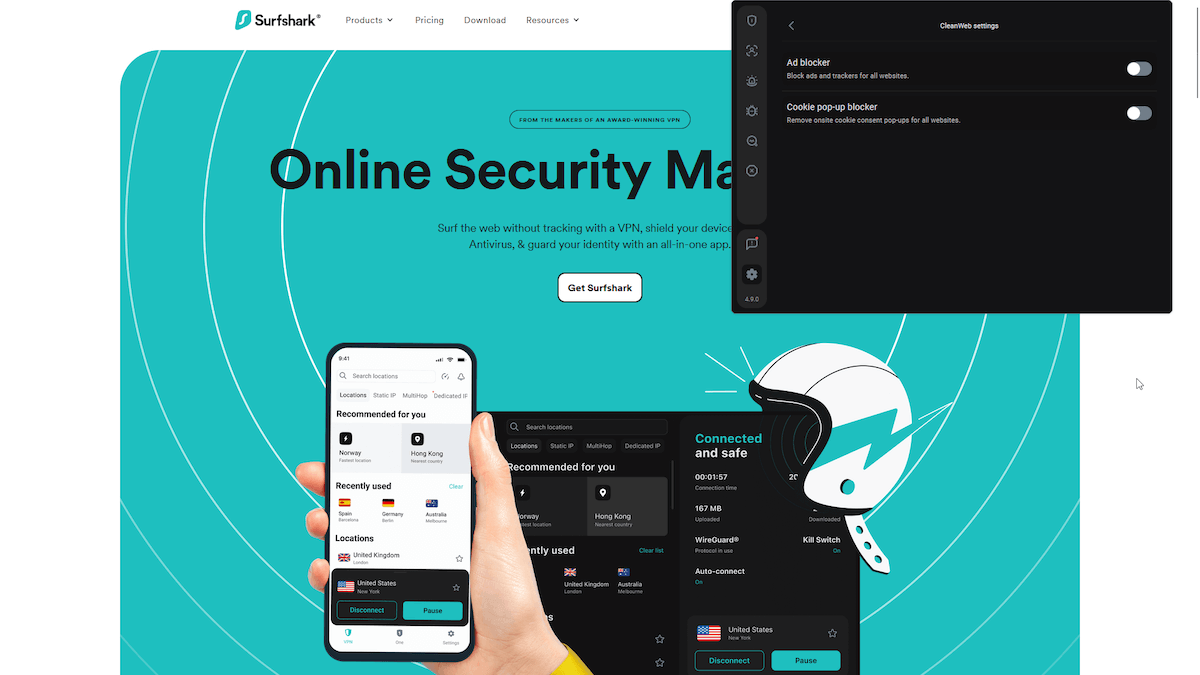 Surfshark browser extension