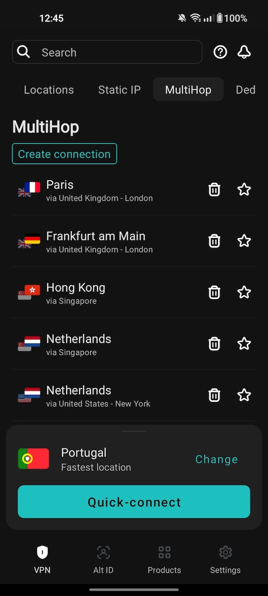 Surfshark mobile multihop
