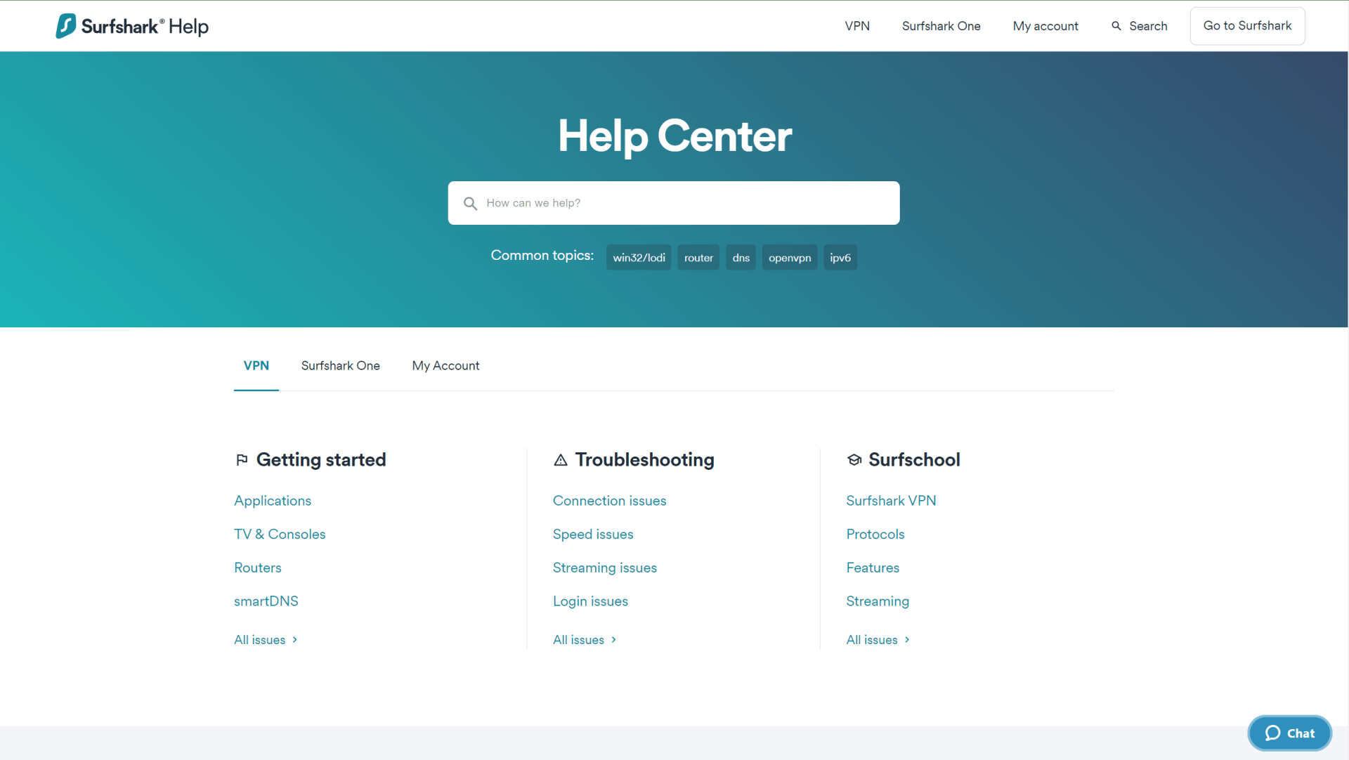 Surfshark One help center