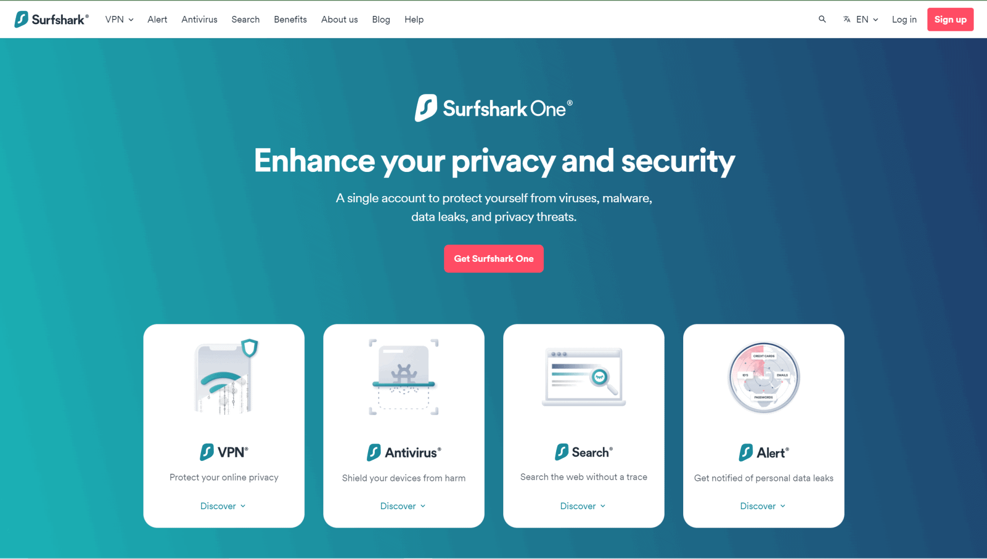 Surfshark One main page