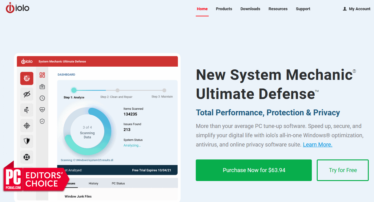 System Mechanic website