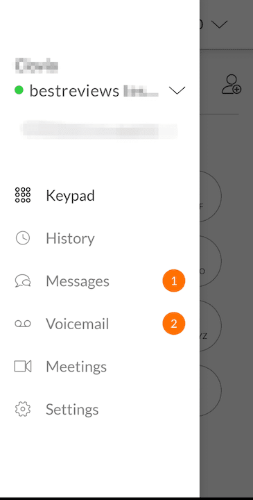 Talkroute mobile interface