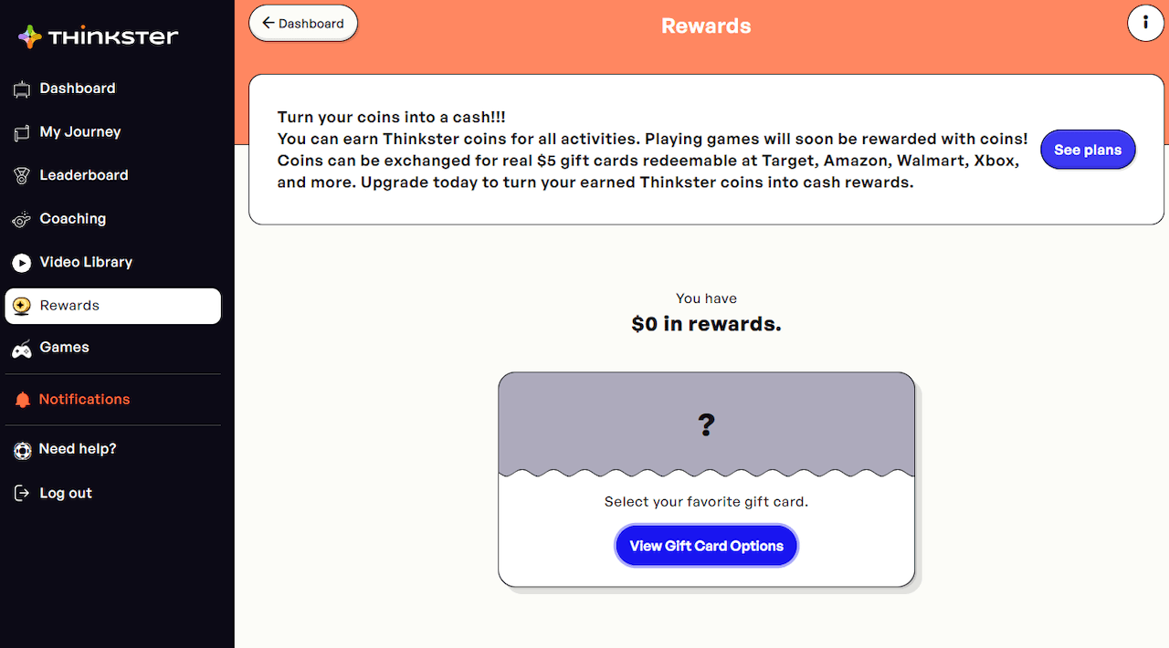 Thinkster rewards