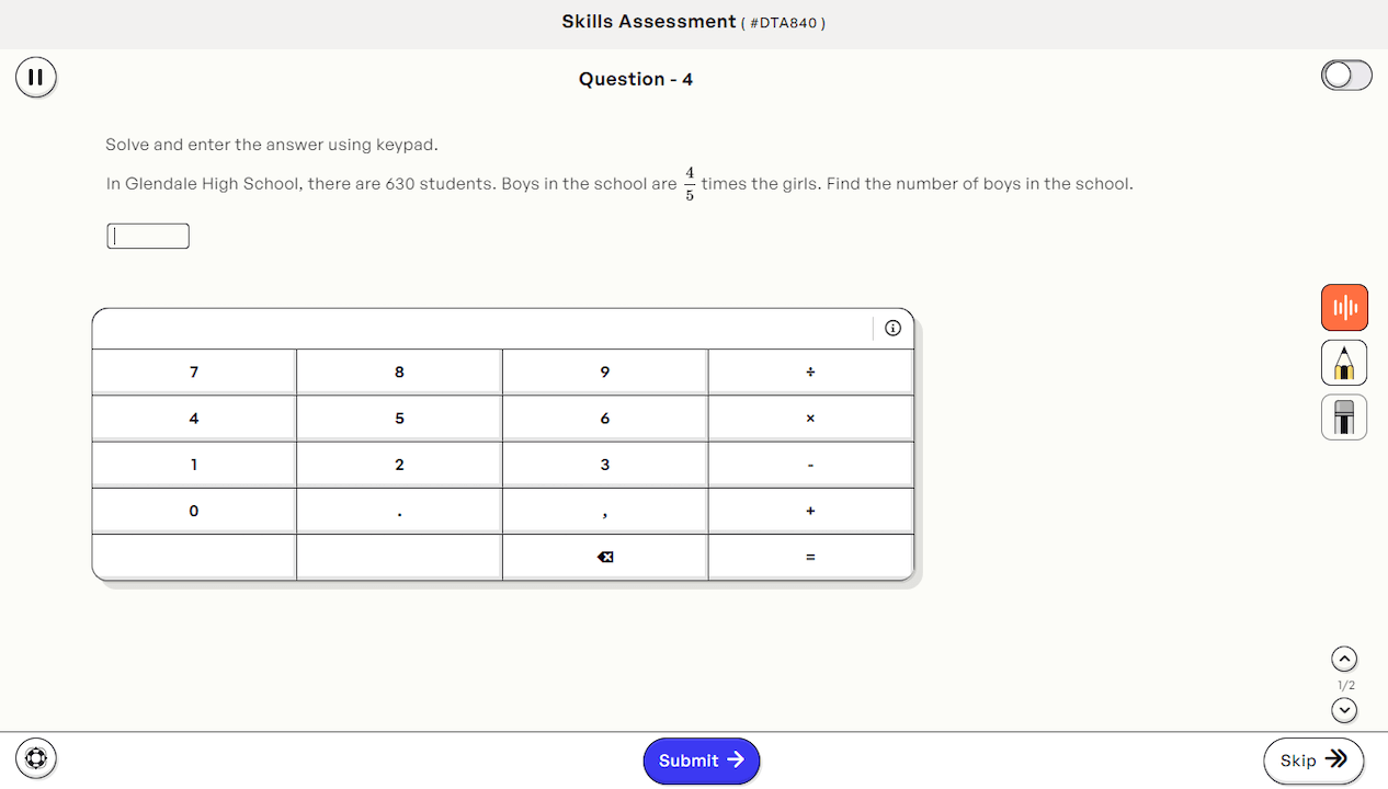 Thinkster skills assessment