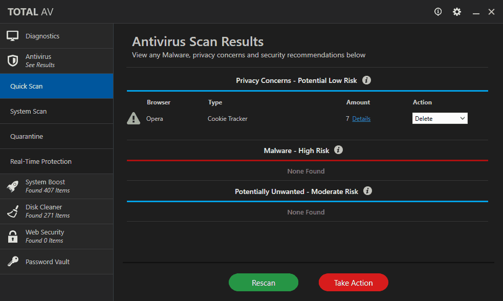 TotalAV Antivirus Scan Results