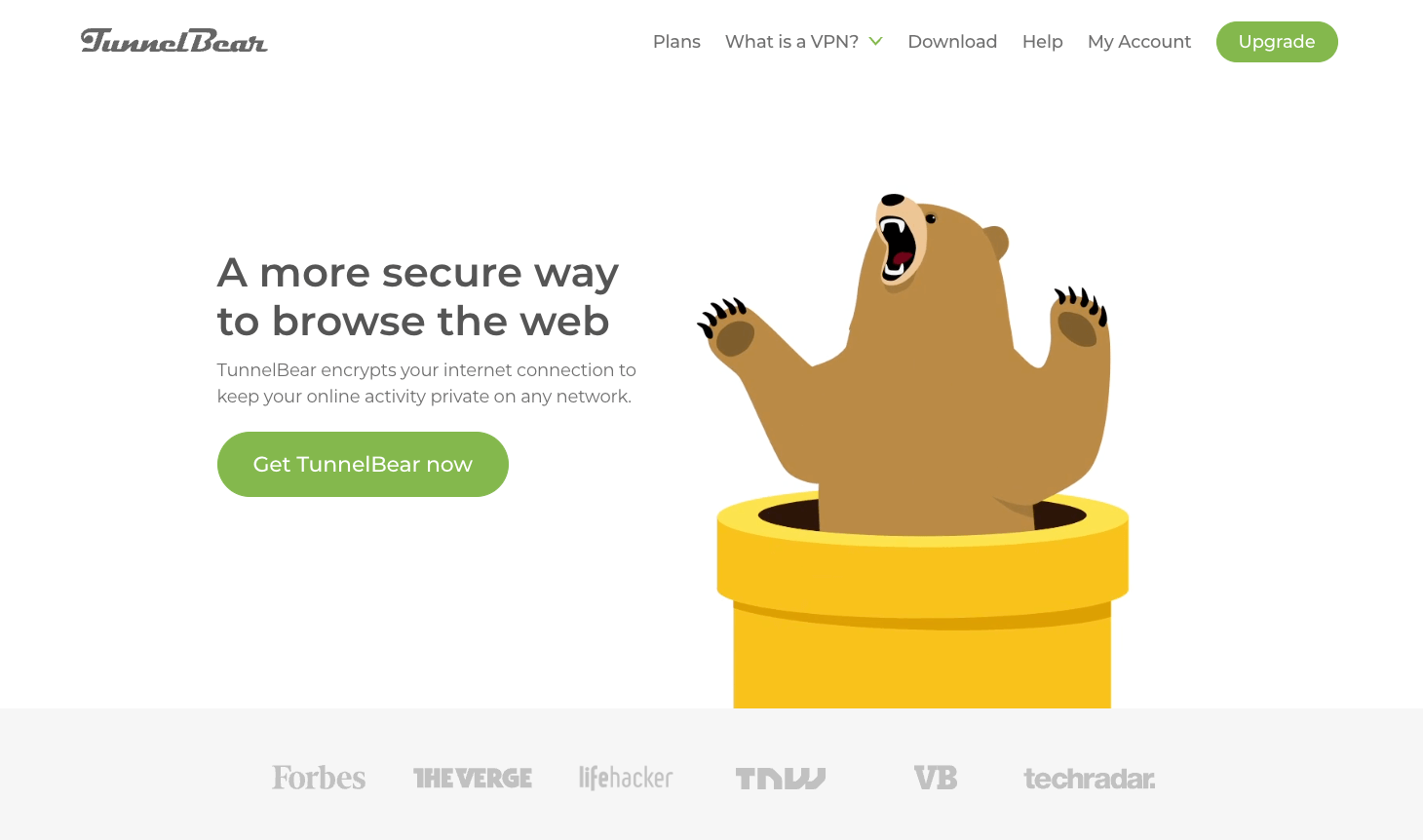TunnelBear website