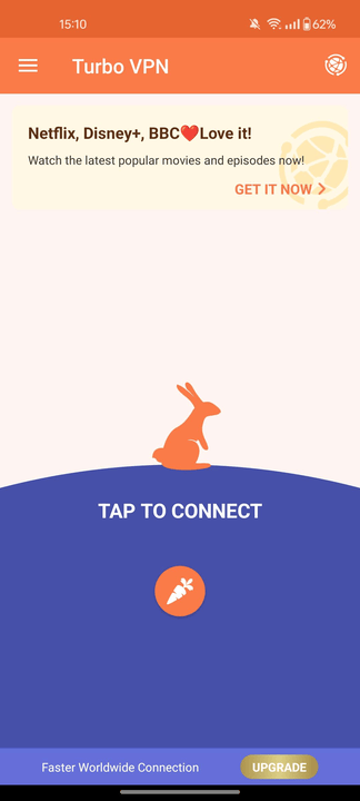 Turbo VPN iOS interface