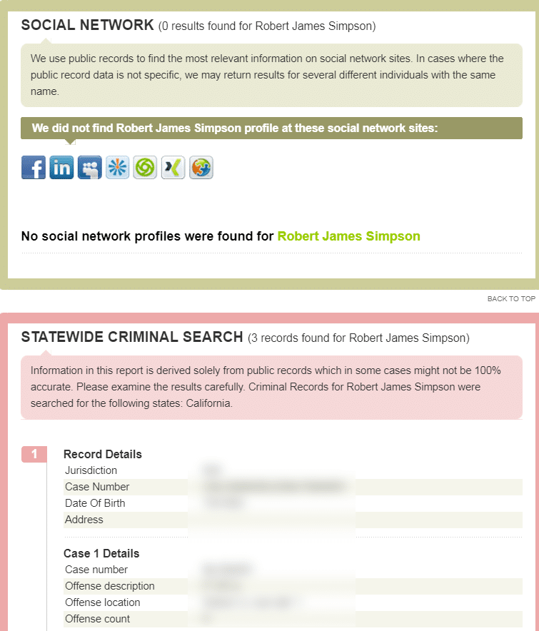 US Search criminal records
