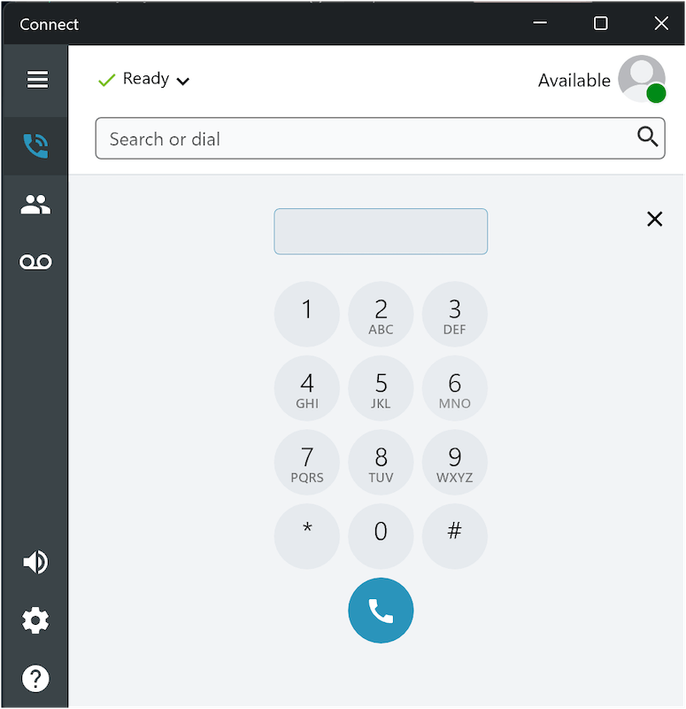 VirtualPBX desktop softphone dialpad