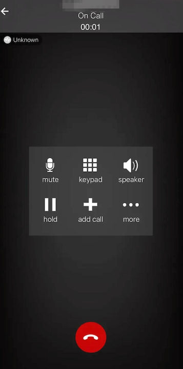 VirtualPBX mobile call