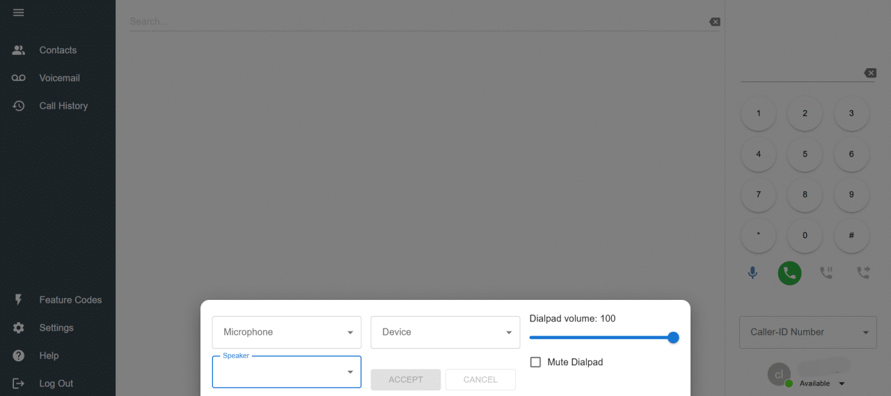 VirtualPBX softphone
