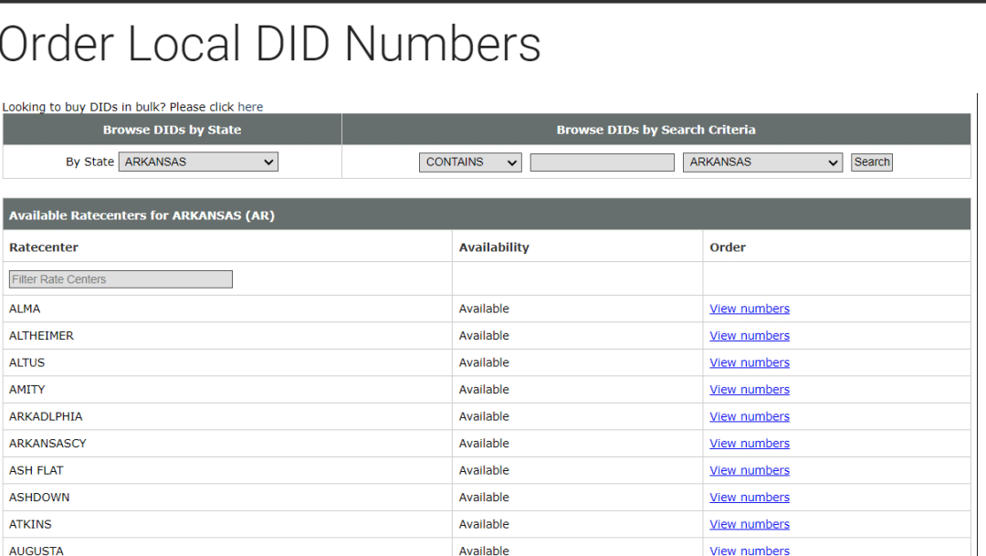 VoIP.ms numbers