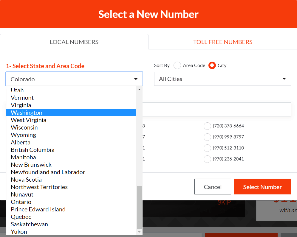 Voiply phone numbers