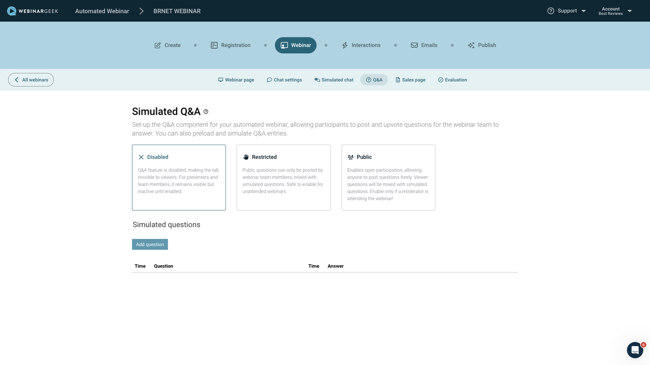 WebinarGeek webinar q&a