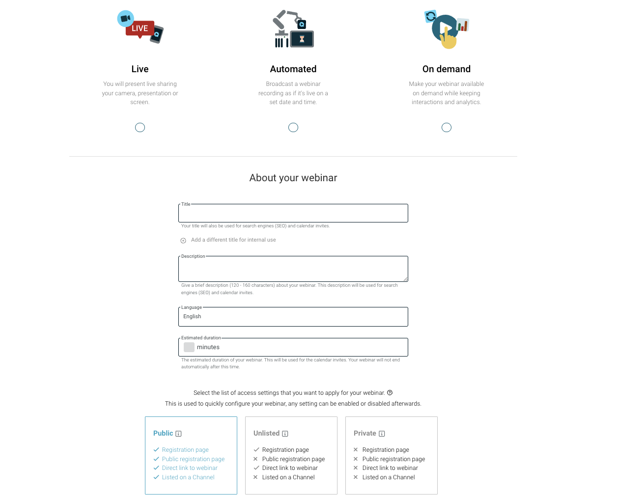 WebinarGeek webinar setup