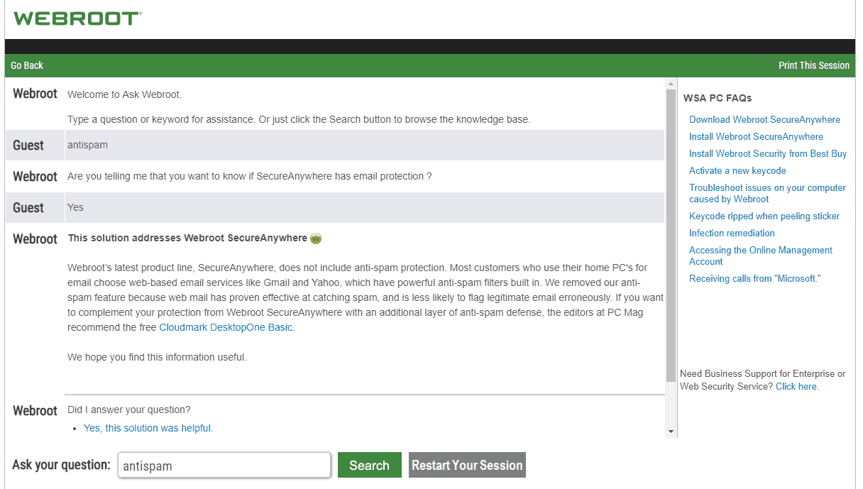 The semi-automated Webroot knowledge base