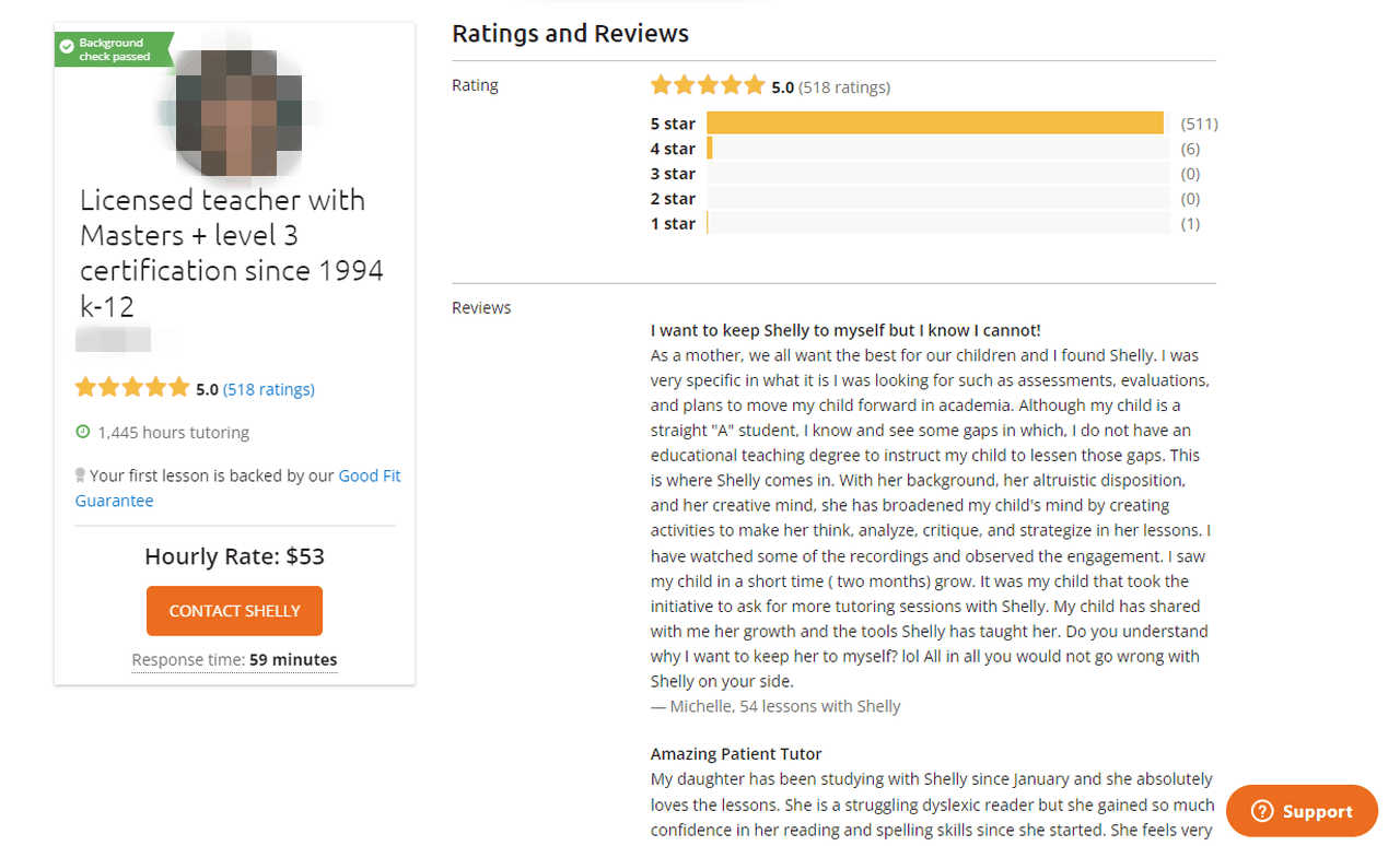 Wyzant tutor reviews