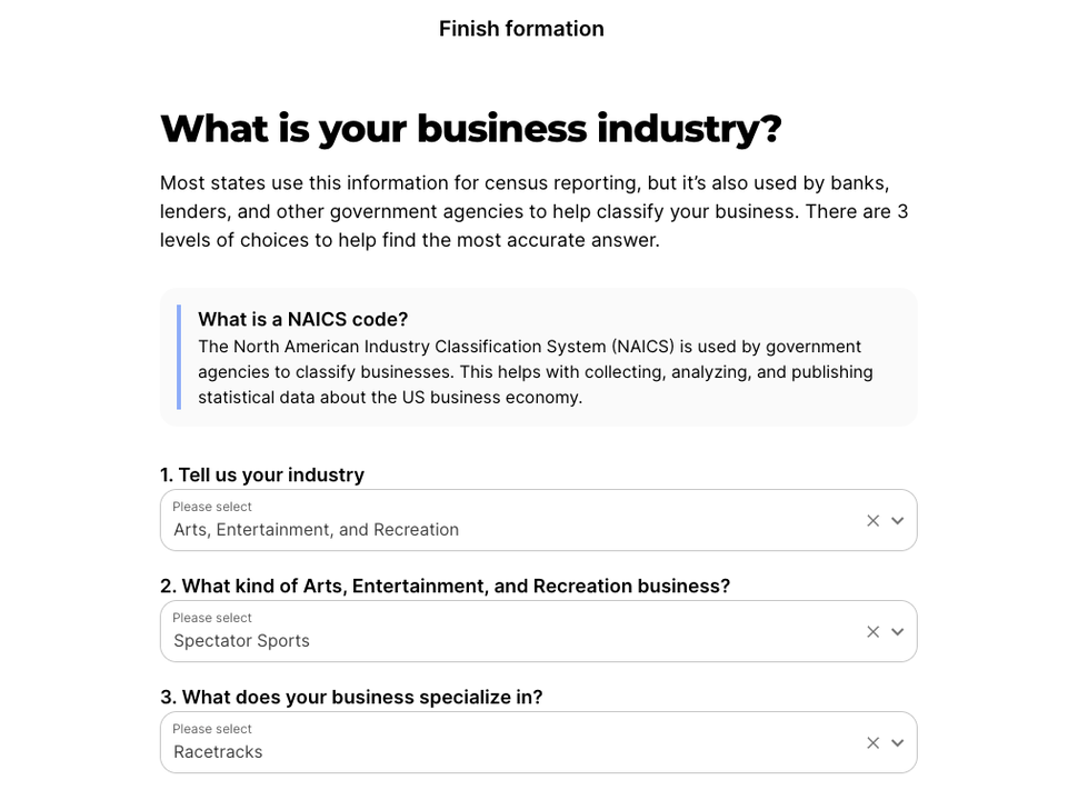 ZenBusiness create business