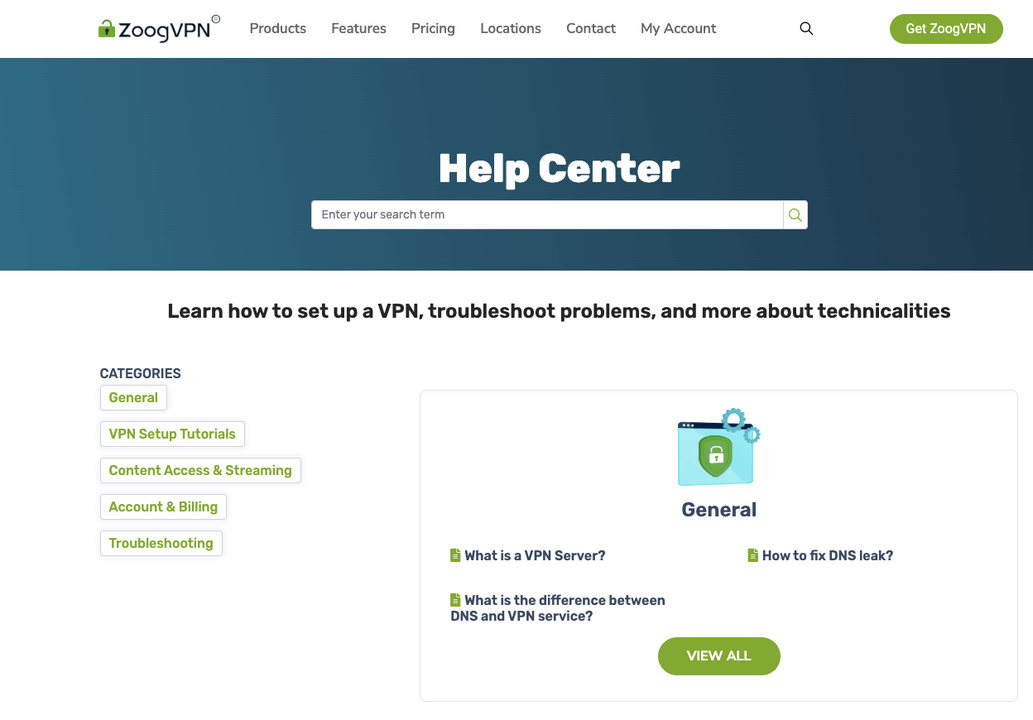 ZoogVPN help center