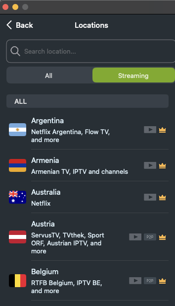 ZoogVPN streaming servers